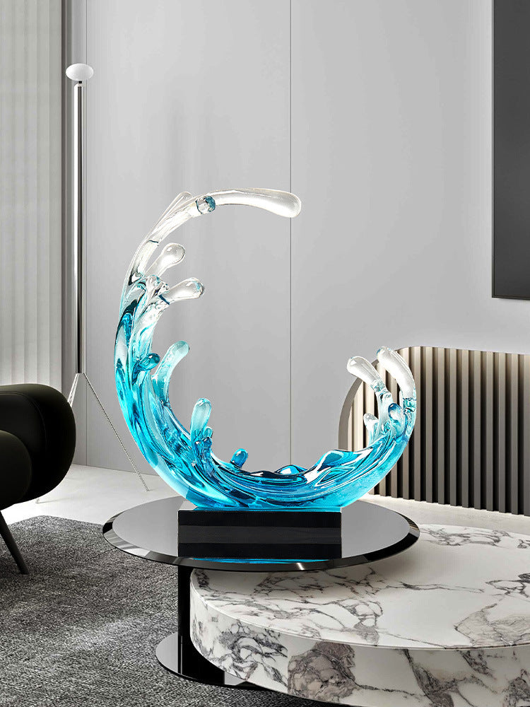 Light Luxury Resin Sculpture – Modern Decor for Wine Cabinet, Office, or Living Room