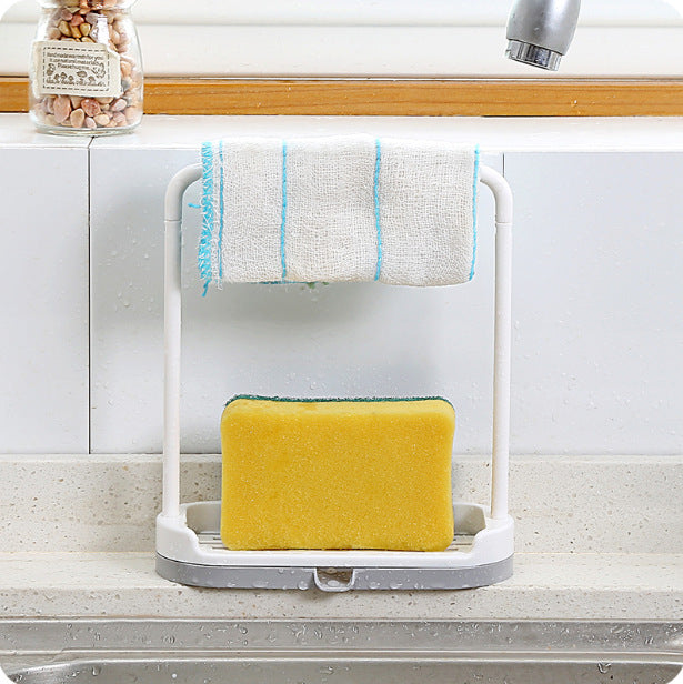 Kitchen countertop storage rack rag dishcloth