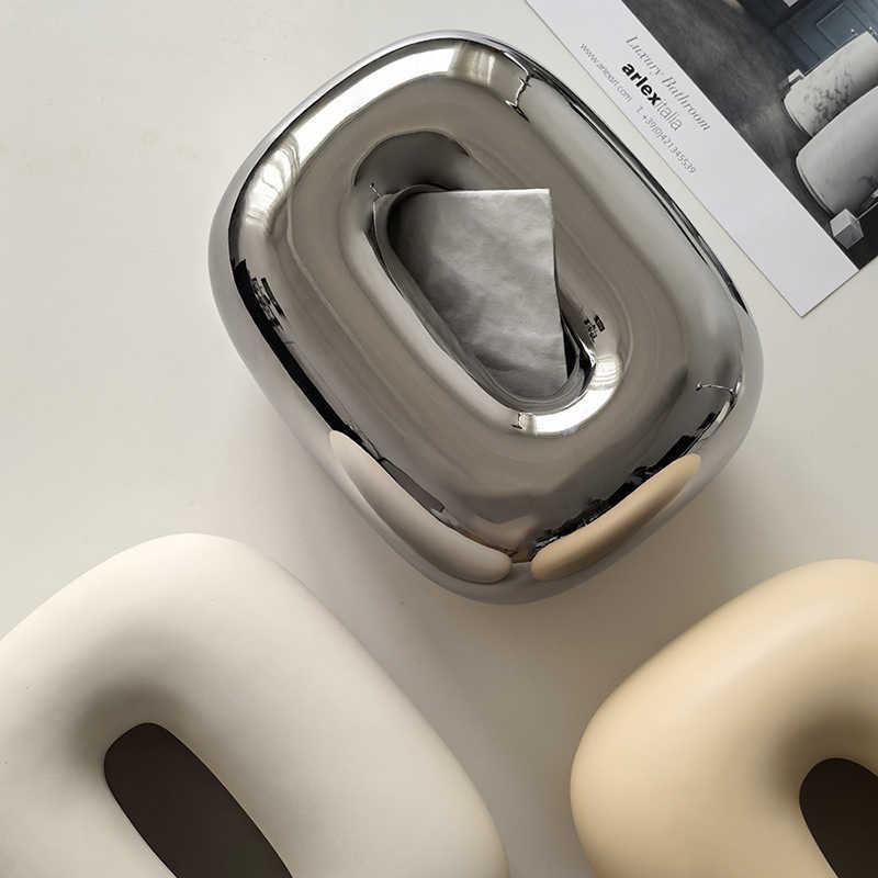 Ceramic Tissue Box – Decorative Household Tissue Holder for Living Room & Coffee Table