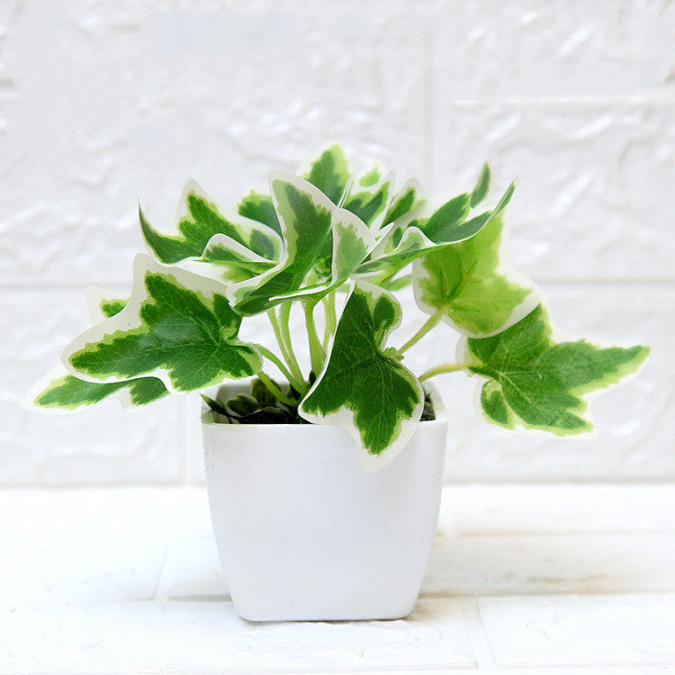 Potted Table Set Mini Ornaments Fake Plant Bonsai Home Living Room Indoor Green Plant Decorations Furnishings