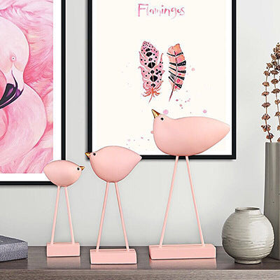 A Family Of three Couples Bird Decorations Modern Home Living Room Entrance Wine Cooler