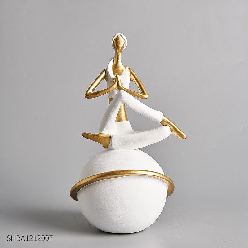 Cute Girl Yoga Creative Living Room Small Ornaments Bedroom Room Layout Furnishings Living Room Wine Cabinet Home Decorations