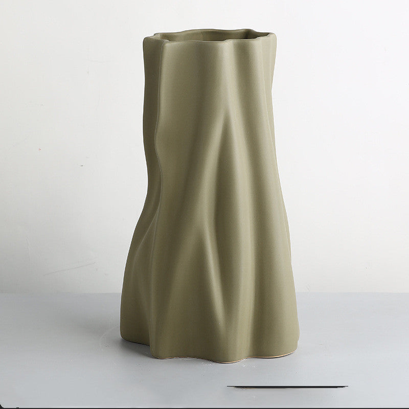Ceramic Vase Irregular Decorations Home Living Room Dried Flowe