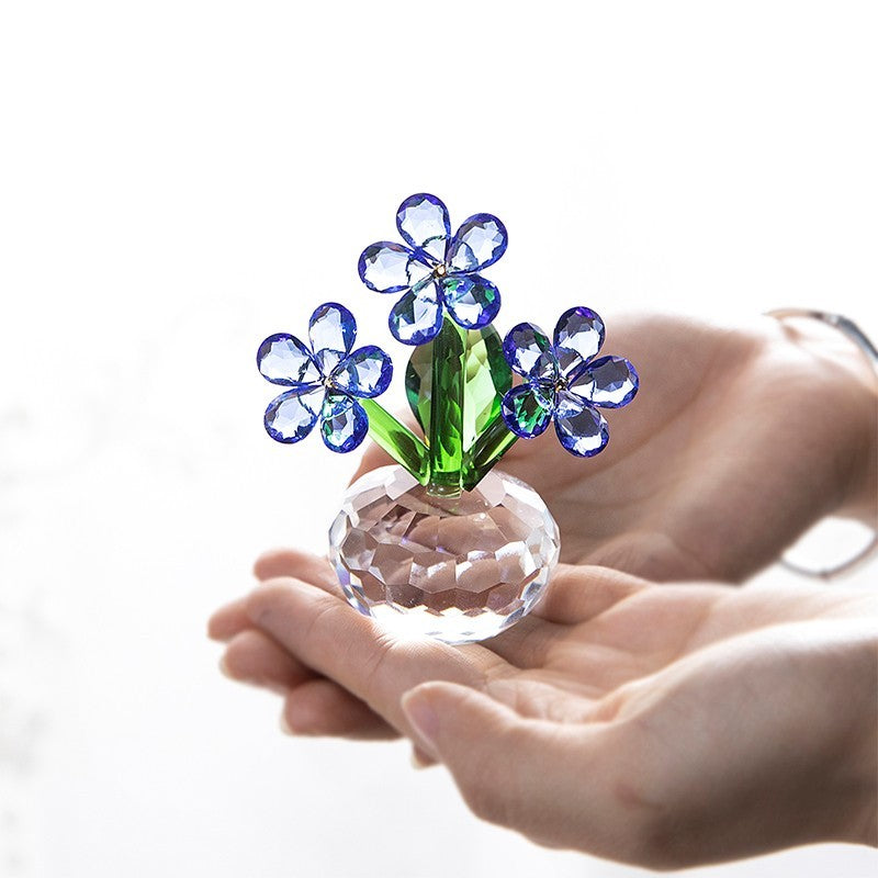 Crystal K9 Flower Ornament β Elegant Car & Living Room Decoration