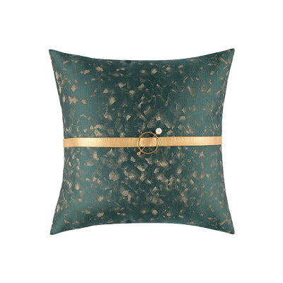 Green living room throw pillow