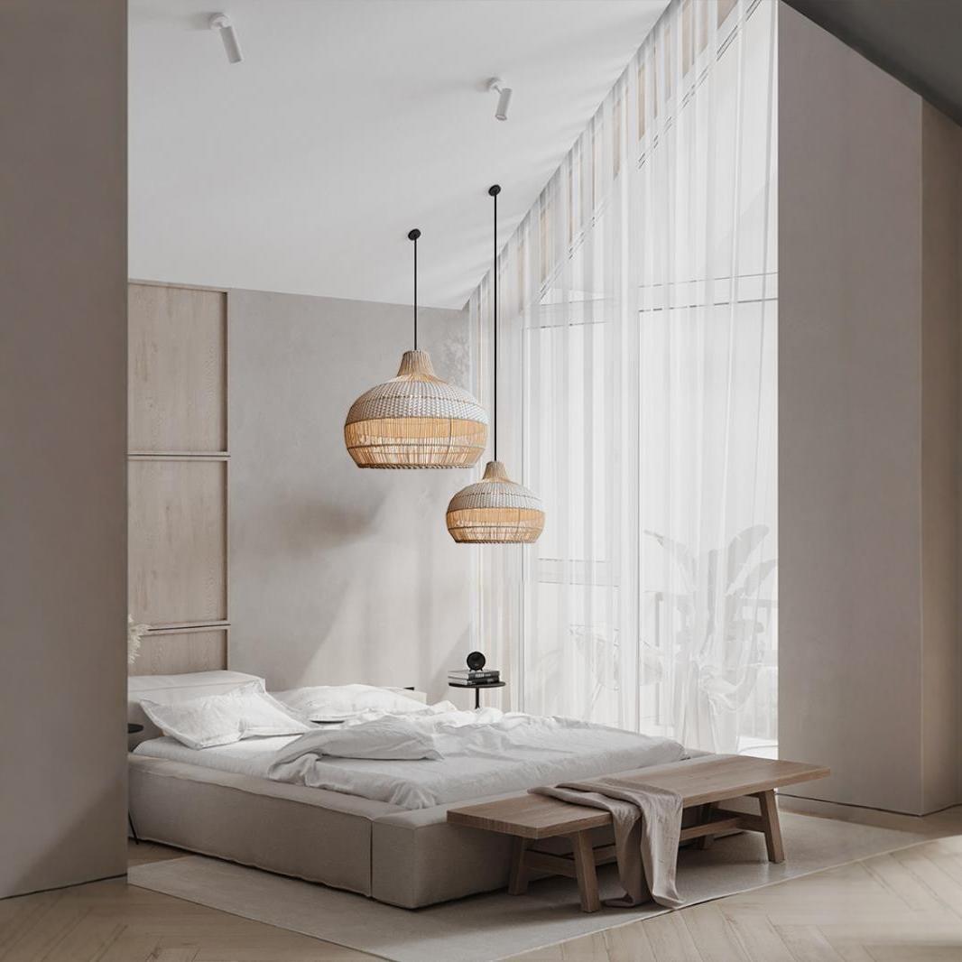 Rattan Living Room Chandelier Pastoral Southeast Asia Tea Room Living Room Bedroom Lamp