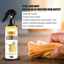 OUHOE Furniture Beeswax Spray Furniture Floor Care Polishing Waterproof Anti-cracking Scratch Refurbished Care Wax