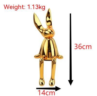Modern Simple Electroplating Sitting Rabbit Living Room Decorations Ornaments