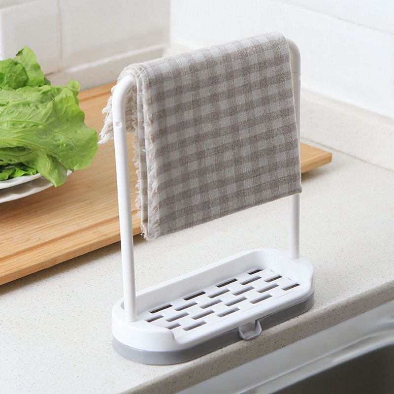 Kitchen countertop storage rack rag dishcloth