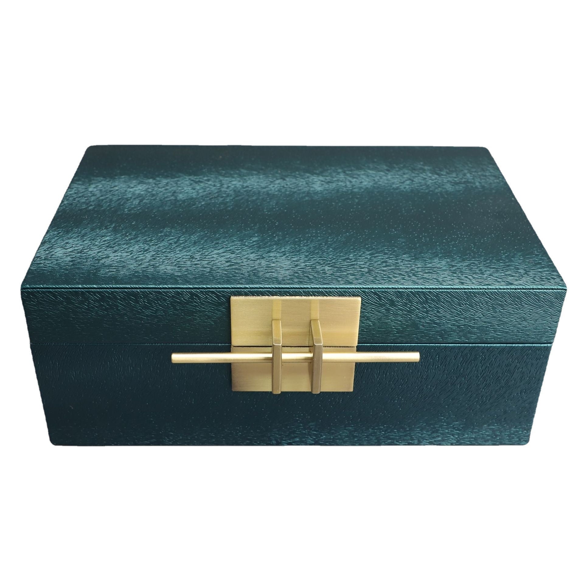Luxury Wood-Leather Storage Box β Decorative TV Cabinet Accent for Living Rooms