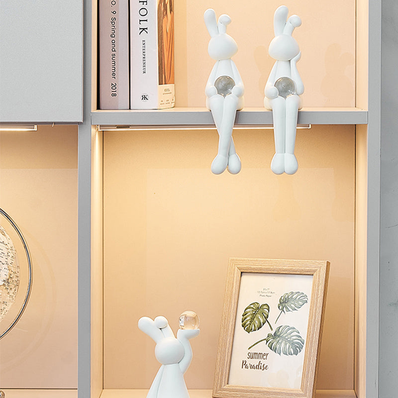 Living Room Sitting Rabbit Crystal Ball Decorations