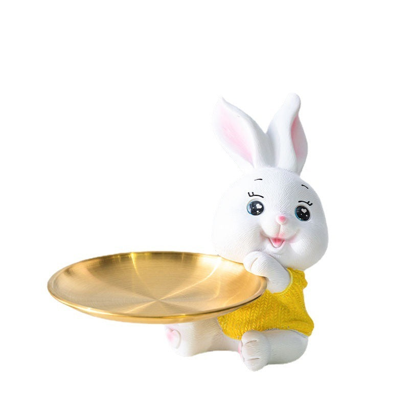 Rabbit Tray Hallway Key Storage Home Living Room Desktop Office Decorations