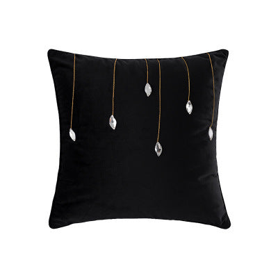 Green living room throw pillow