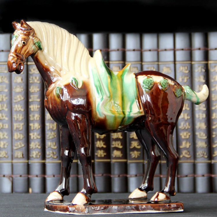 Tang Sancai Ceramic Horse Ornament Home Living Room Decorations