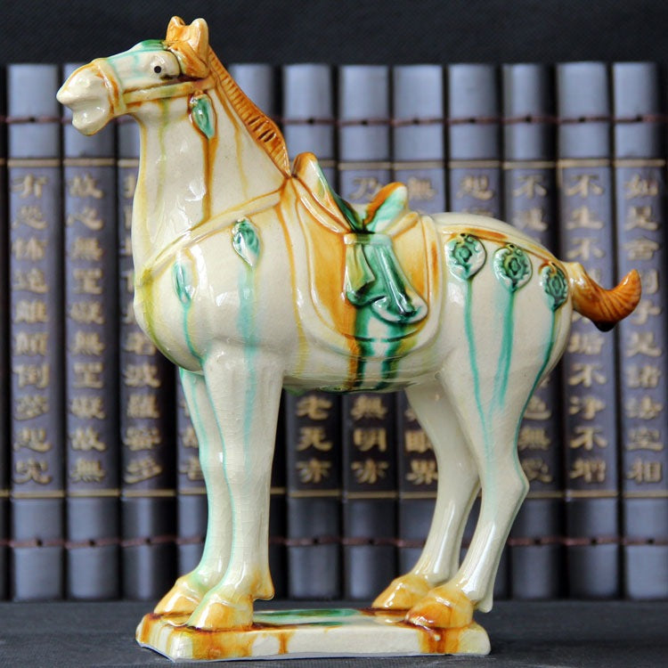 Tang Sancai Ceramic Horse Ornament Home Living Room Decorations