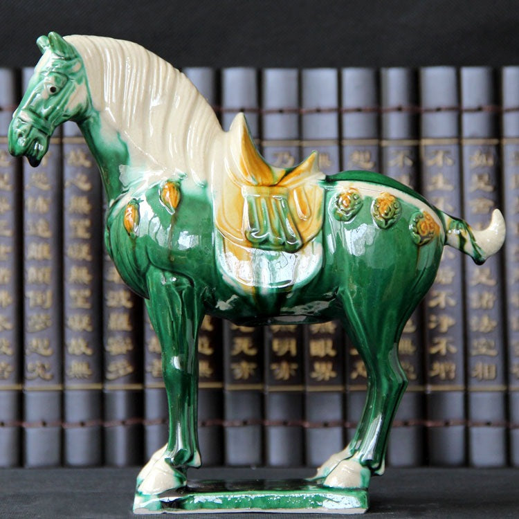 Tang Sancai Ceramic Horse Ornament Home Living Room Decorations