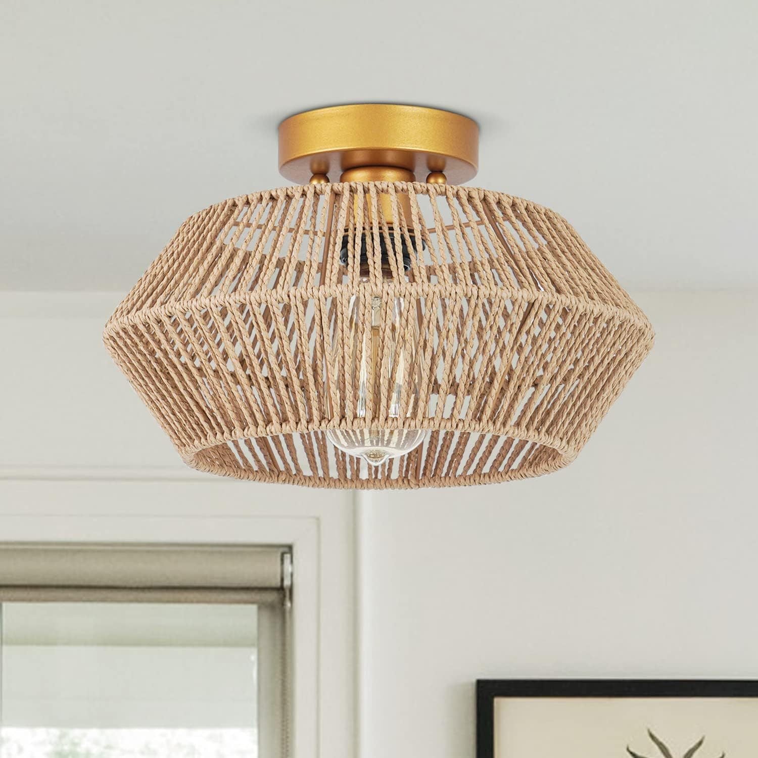 Living Room Hemp Rope Lamp