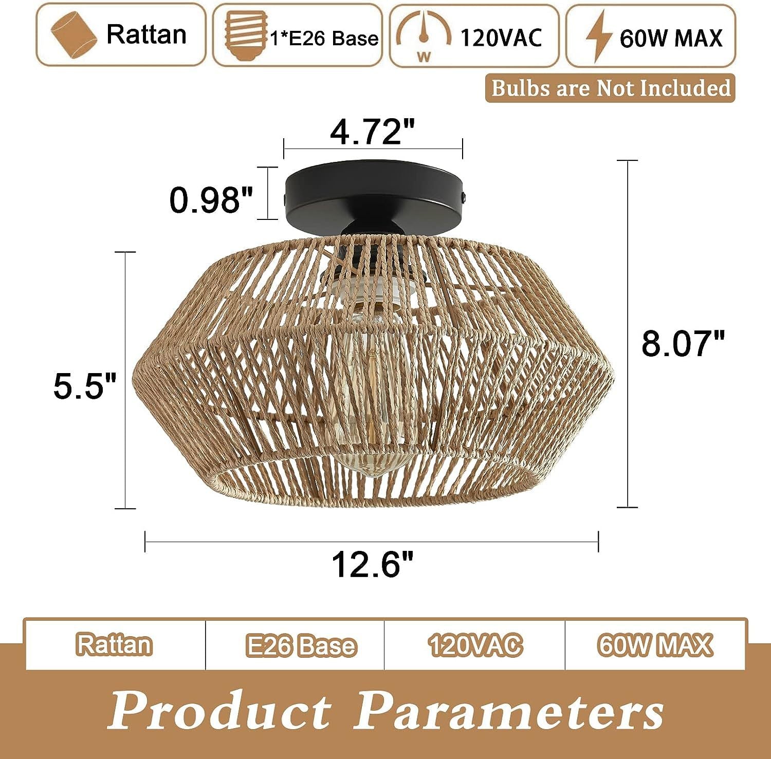 Living Room Hemp Rope Lamp