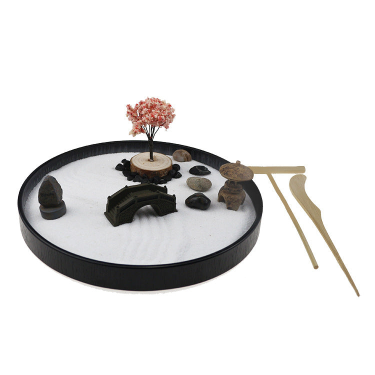 Creative Japanese Zen Sand Table Decoration Dry Landscape Sand Table Home Living Room Decorations