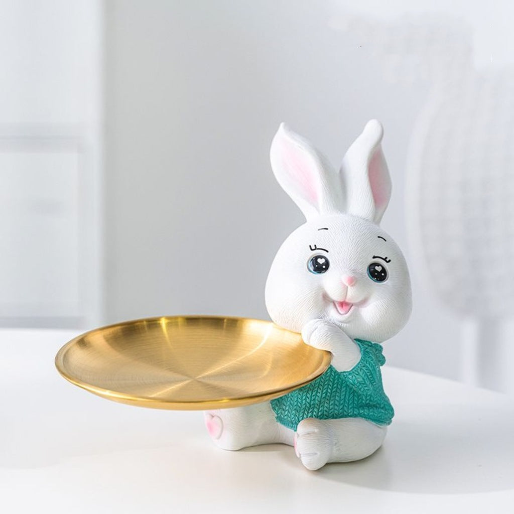 Rabbit Tray Hallway Key Storage Home Living Room Desktop Office Decorations