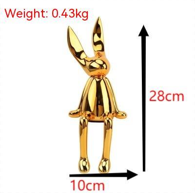 Modern Simple Electroplating Sitting Rabbit Living Room Decorations Ornaments