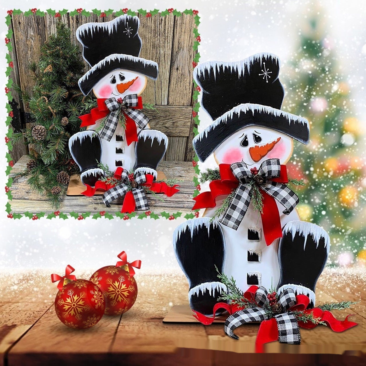 Christmas Living Room Bedroom Decorations Snowman Ornaments