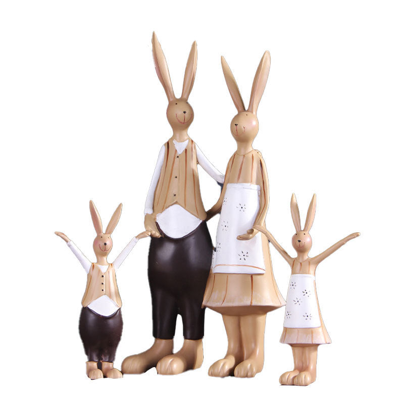 Living Room Creative Modern And Simple Painted Rabbit Decorations