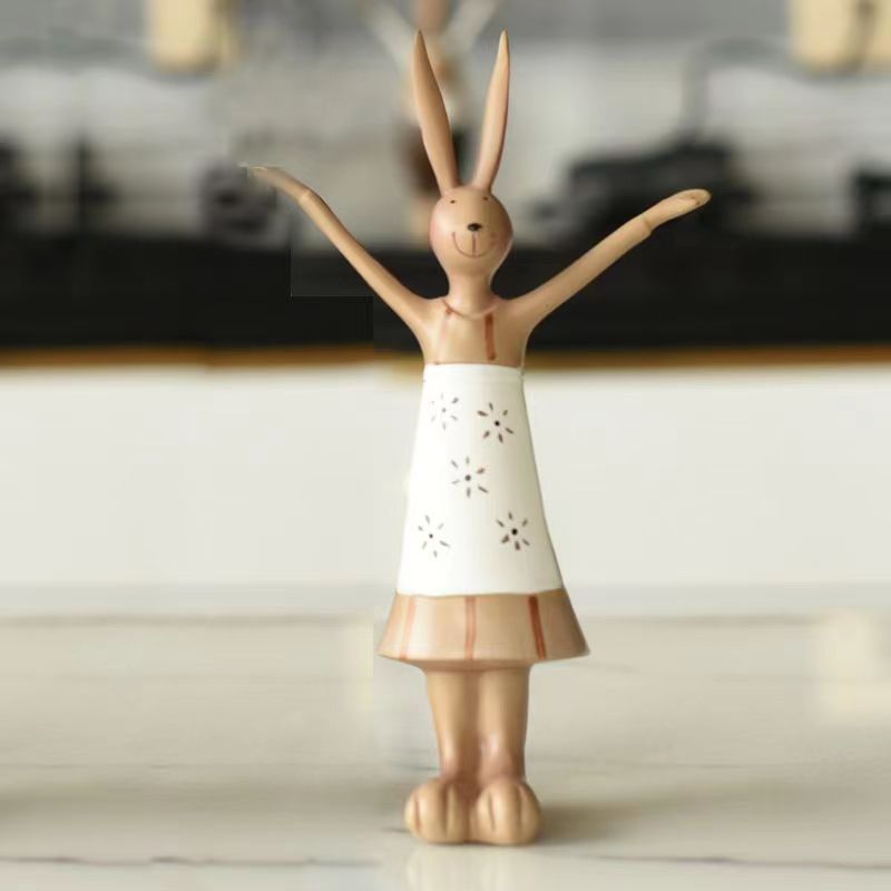 Living Room Creative Modern And Simple Painted Rabbit Decorations