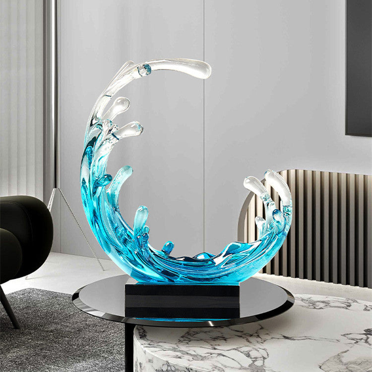 Light Luxury Resin Sculpture – Modern Decor for Wine Cabinet, Office, or Living Room