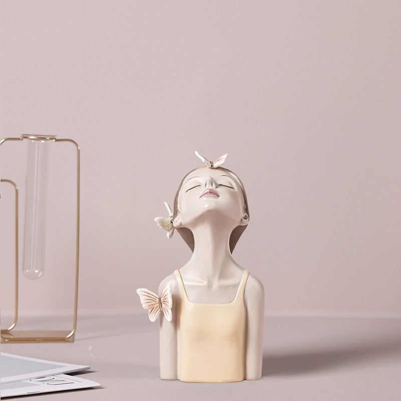 Bubble Girl Resin Ornaments Nordic Creative Home Living Room Tv Cabinet Decorations Newly Married Girls Day Gifts