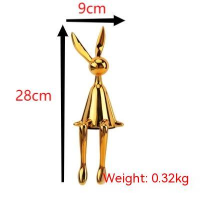 Modern Simple Electroplating Sitting Rabbit Living Room Decorations Ornaments