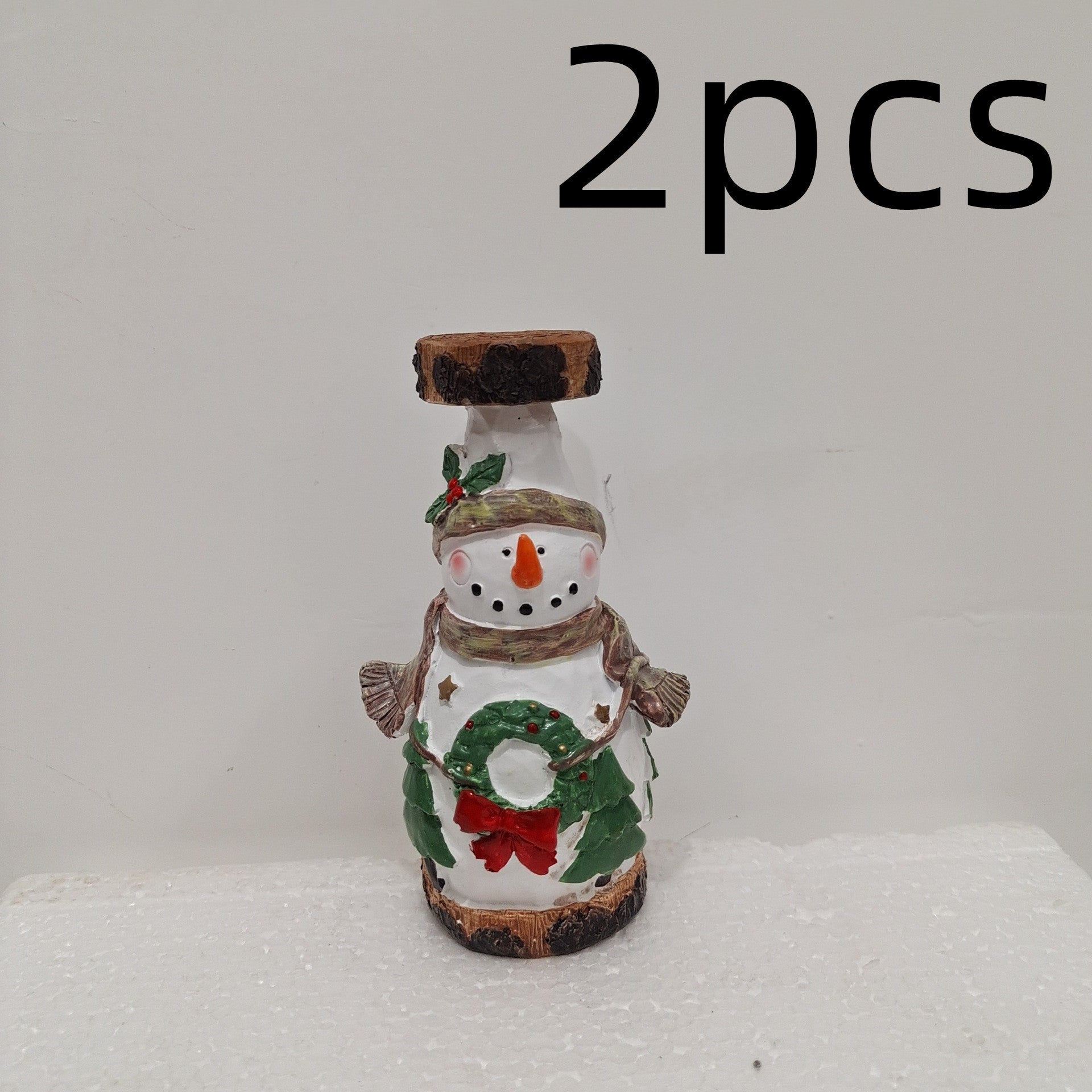 Christmas Old Man Candlestick Home Living Room Desktop Decorations