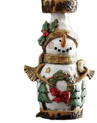 Christmas Old Man Candlestick Home Living Room Desktop Decorations