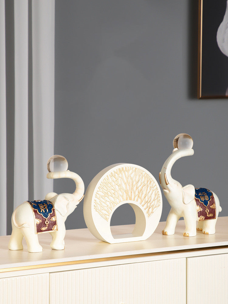 Home Crafts Living Room Elephant Desktop Resin Decorations