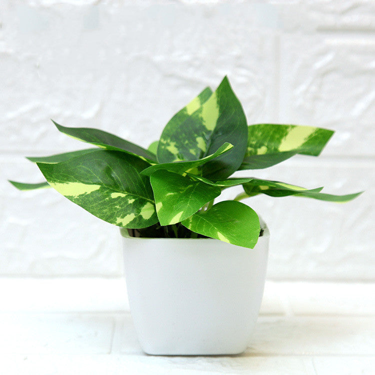Potted Table Set Mini Ornaments Fake Plant Bonsai Home Living Room Indoor Green Plant Decorations Furnishings
