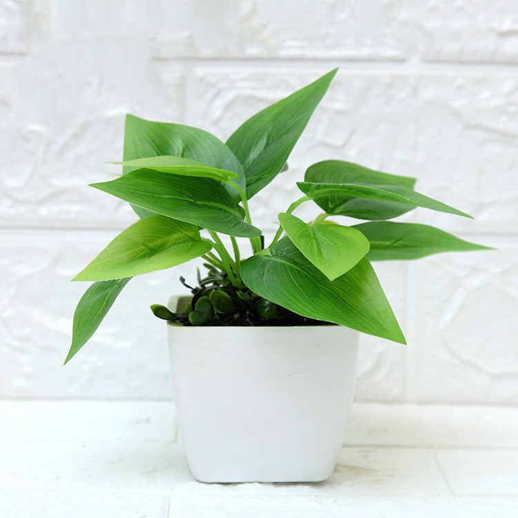 Potted Table Set Mini Ornaments Fake Plant Bonsai Home Living Room Indoor Green Plant Decorations Furnishings