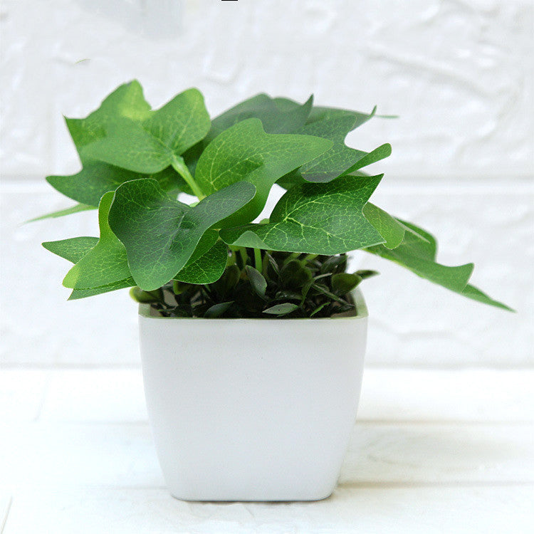 Potted Table Set Mini Ornaments Fake Plant Bonsai Home Living Room Indoor Green Plant Decorations Furnishings