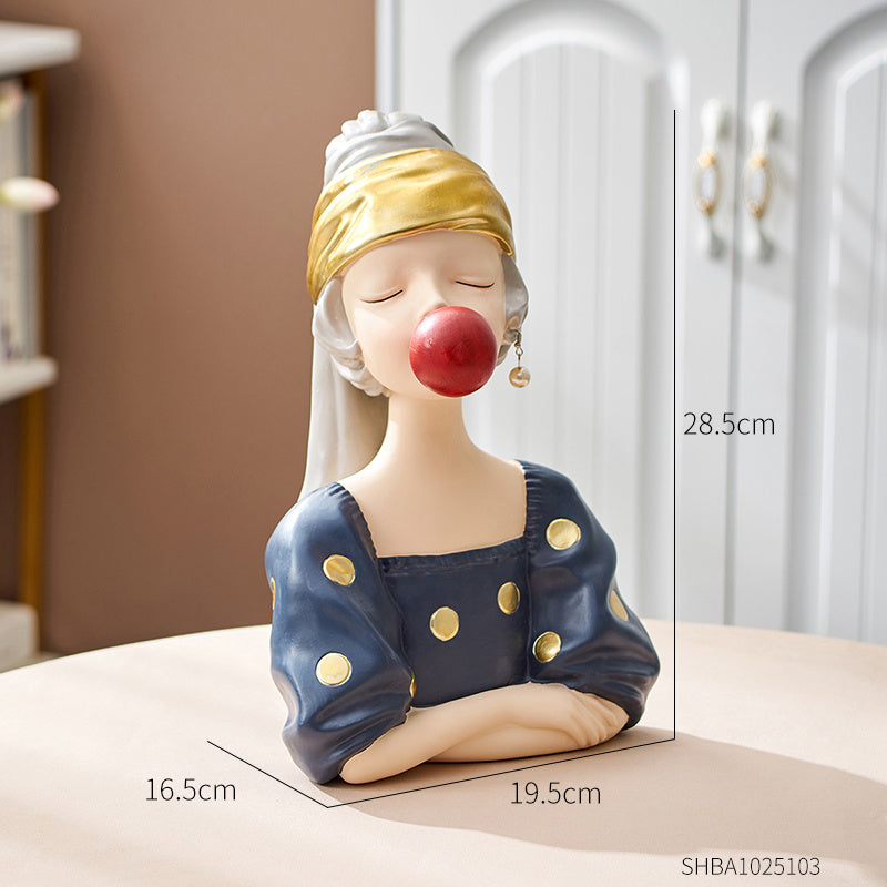 Girl Decoration European Style Home Living Room Wine Cabinet TV Cabinet Decorations