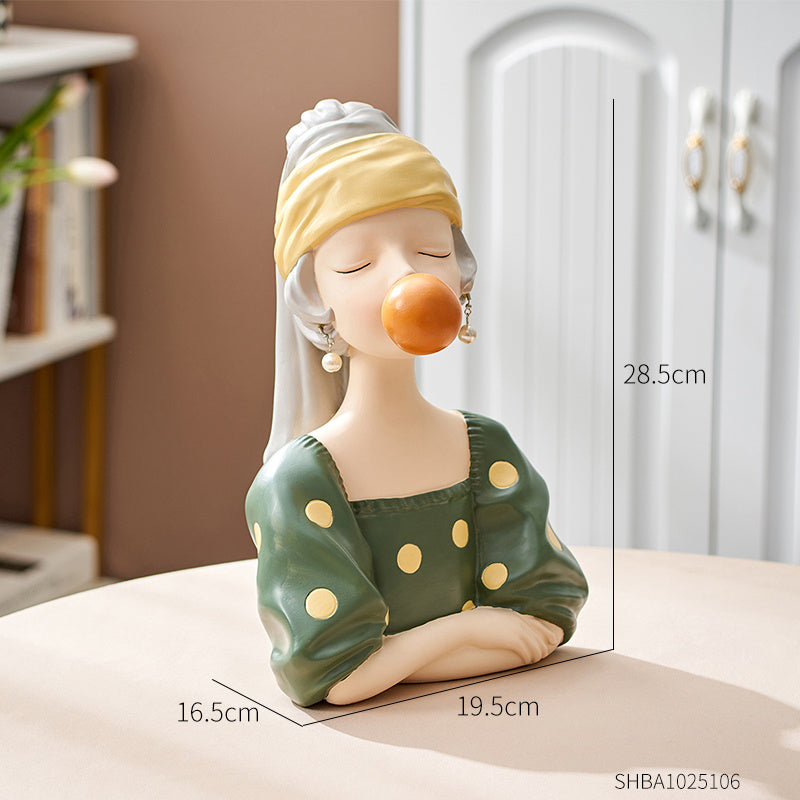 Girl Decoration European Style Home Living Room Wine Cabinet TV Cabinet Decorations