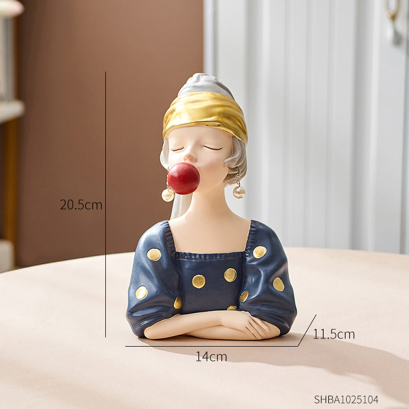 Girl Decoration European Style Home Living Room Wine Cabinet TV Cabinet Decorations