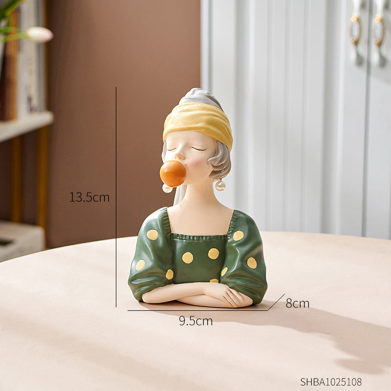 Girl Decoration European Style Home Living Room Wine Cabinet TV Cabinet Decorations