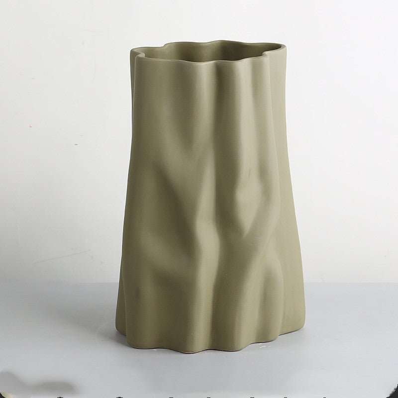 Ceramic Vase Irregular Decorations Home Living Room Dried Flowe