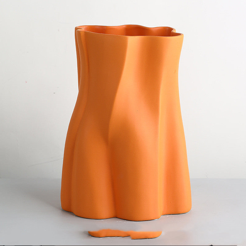 Ceramic Vase Irregular Decorations Home Living Room Dried Flowe