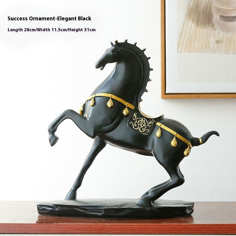 A Dark Horse High-grade Ornaments Home Living Room Study Office Decorations Opening Town House
