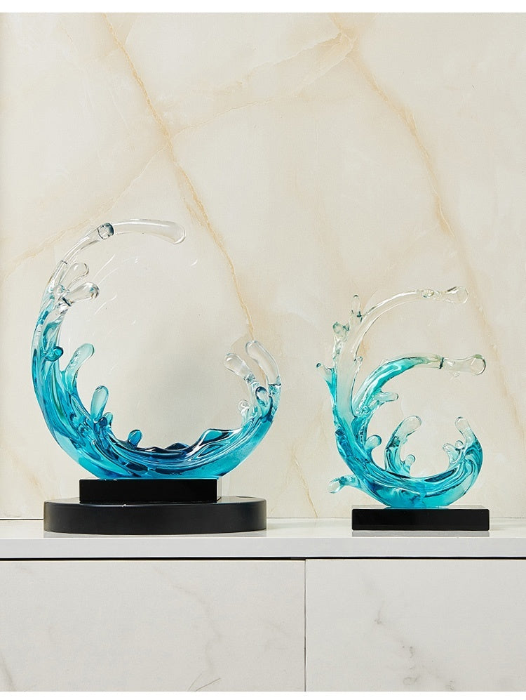 Light Luxury Resin Sculpture – Modern Decor for Wine Cabinet, Office, or Living Room