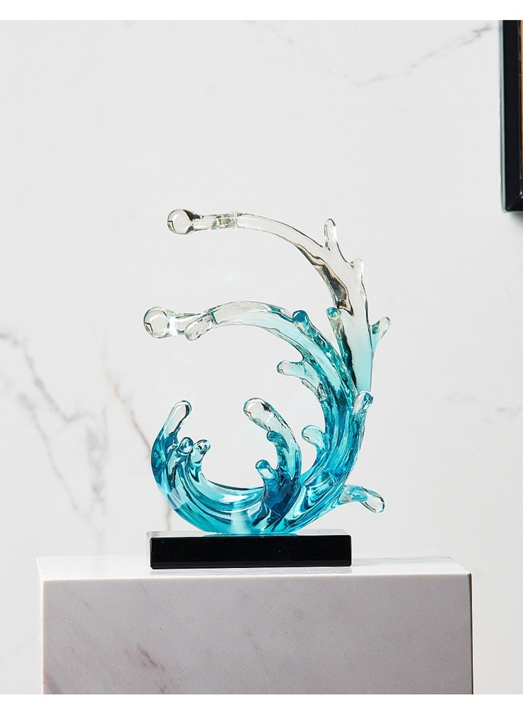 Light Luxury Resin Sculpture – Modern Decor for Wine Cabinet, Office, or Living Room