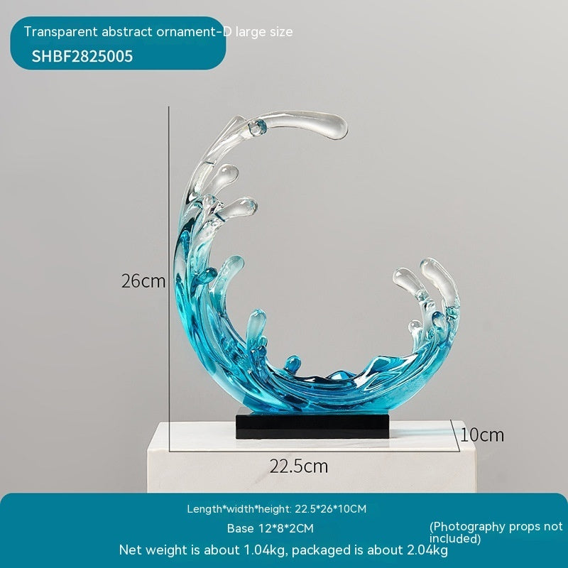 Light Luxury Resin Sculpture – Modern Decor for Wine Cabinet, Office, or Living Room