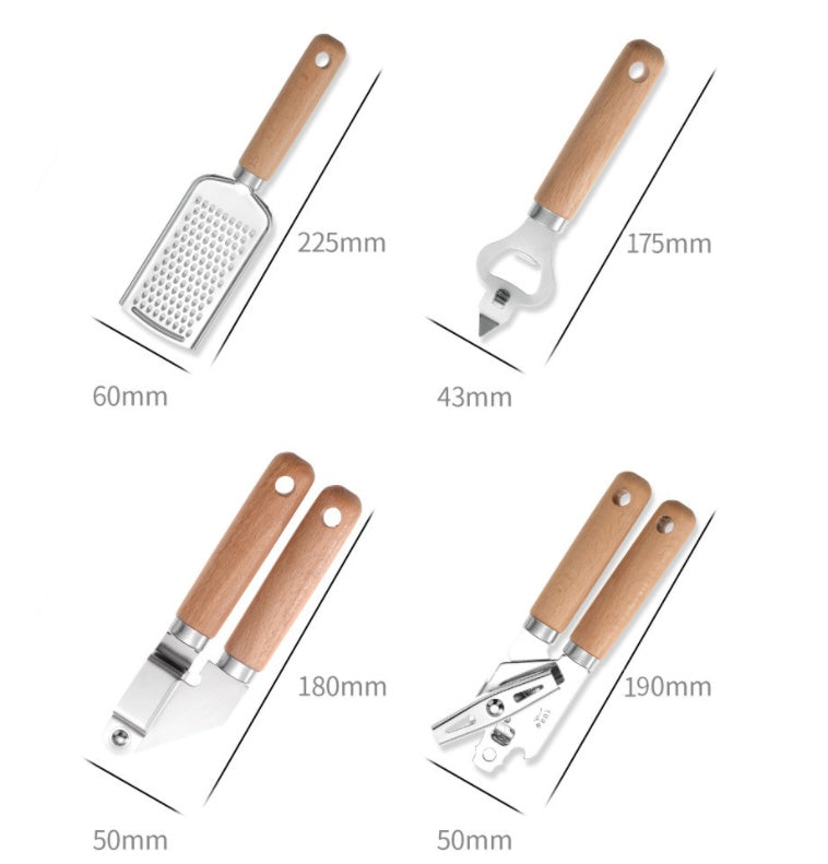 Kitchen Wooden Handle Baking Tool Set