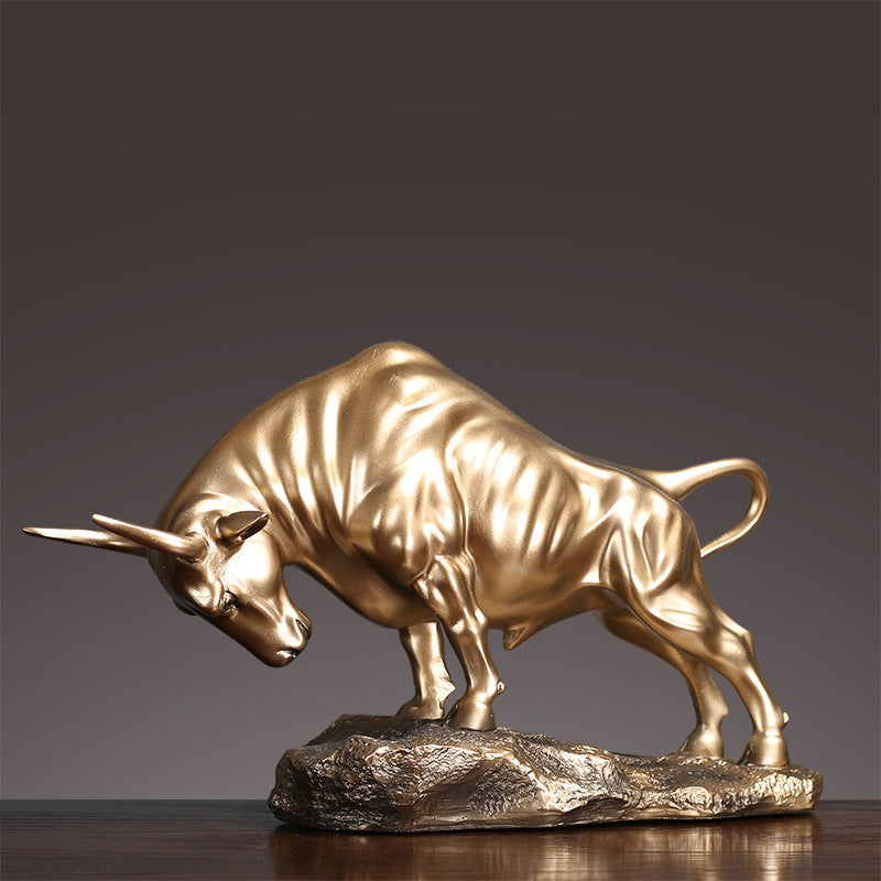 European-Style Bully Dog Resin Sculpture – Decorative Accent for Living Room or Wine Cabinet
