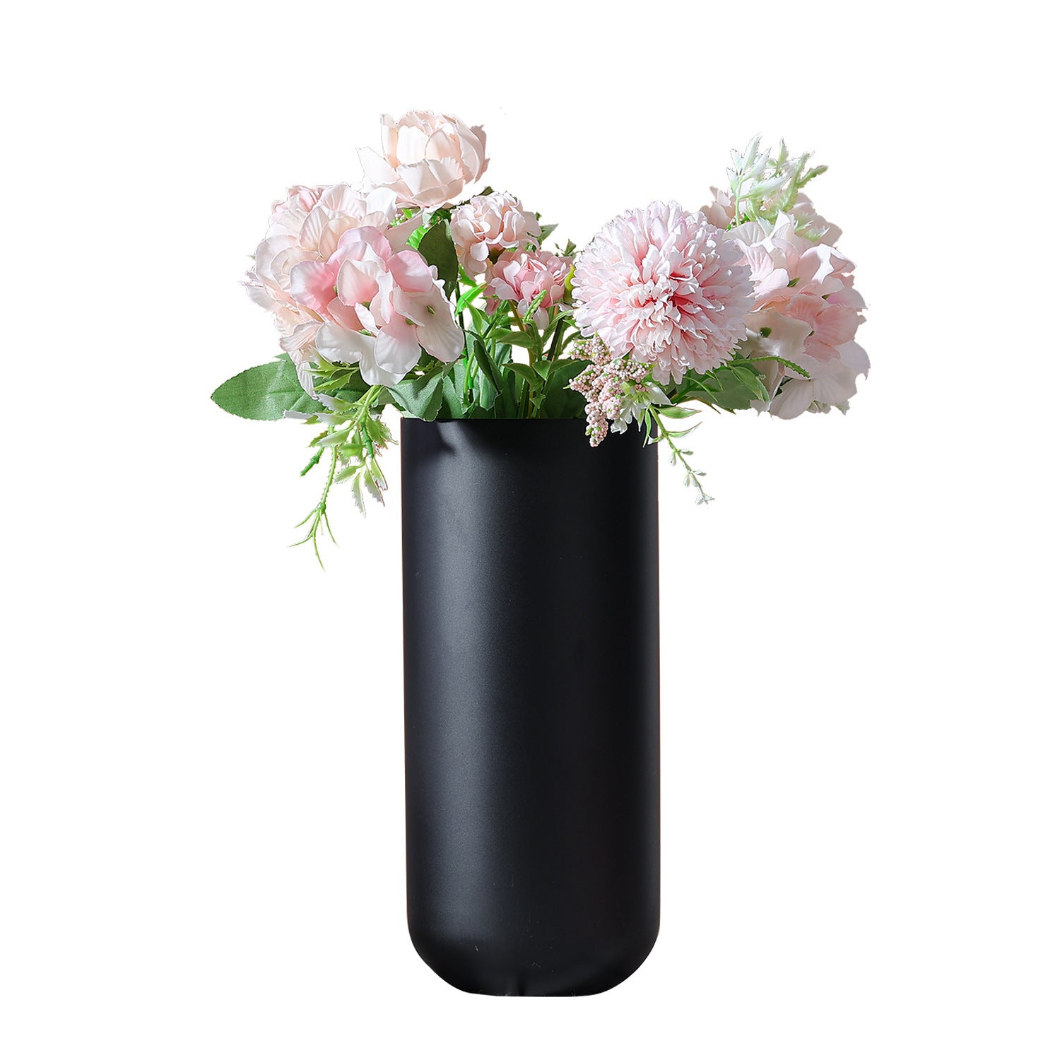 Stainless Steel Vase Decoration Dried Floral Home Living Room Flower Container Black Dining Table Decorations